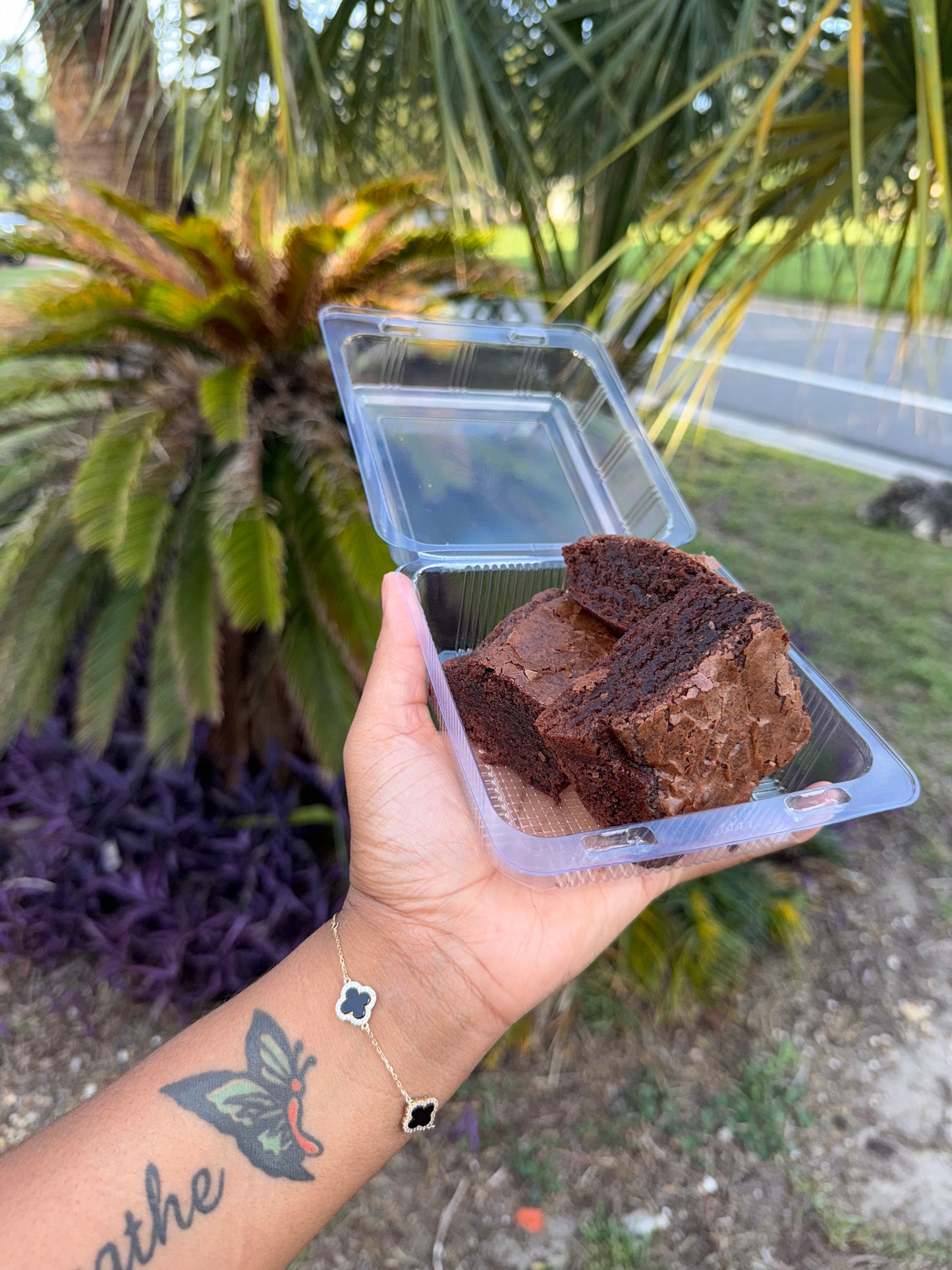 Mini homemade brownies