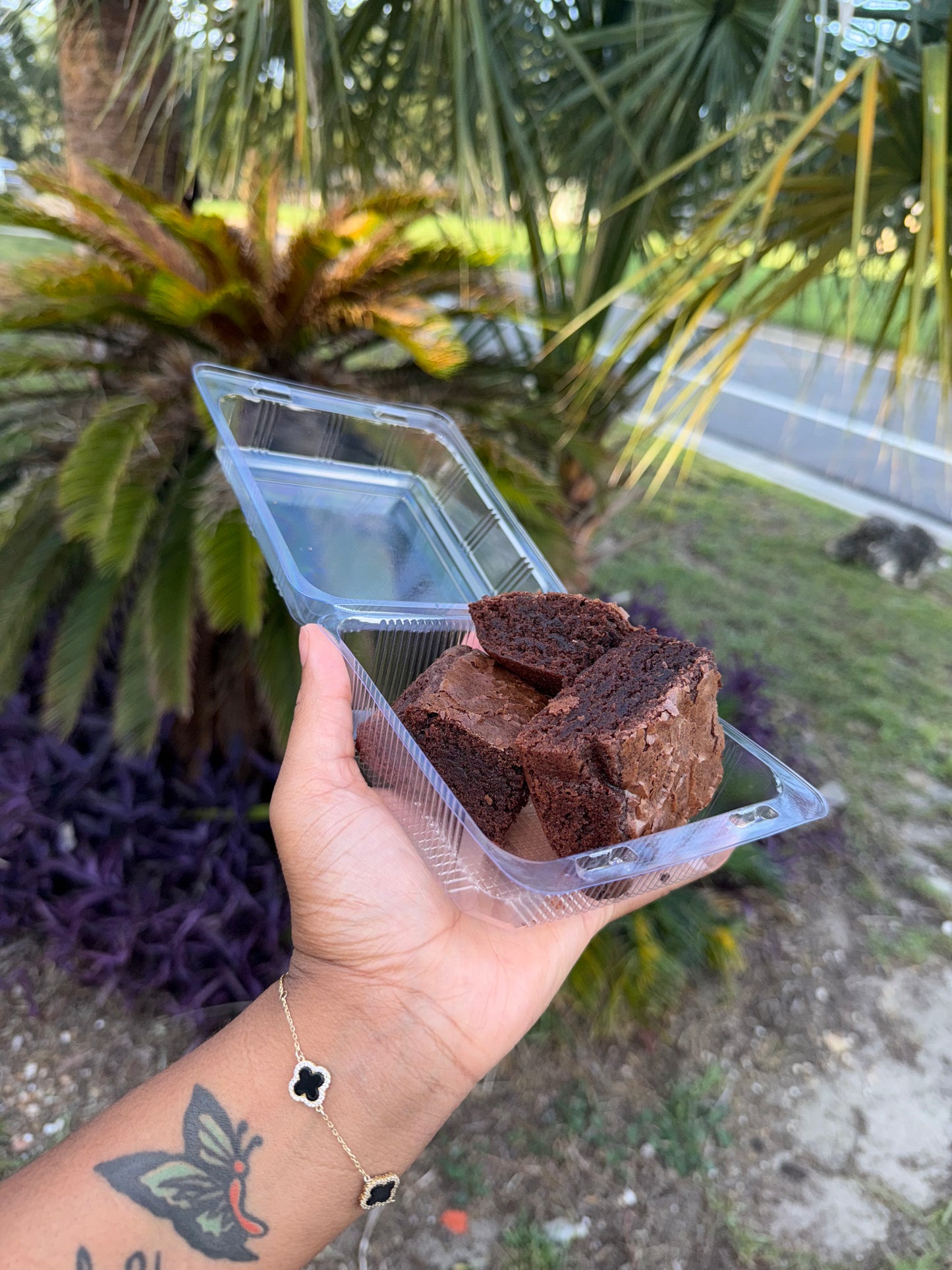 Mini homemade brownies