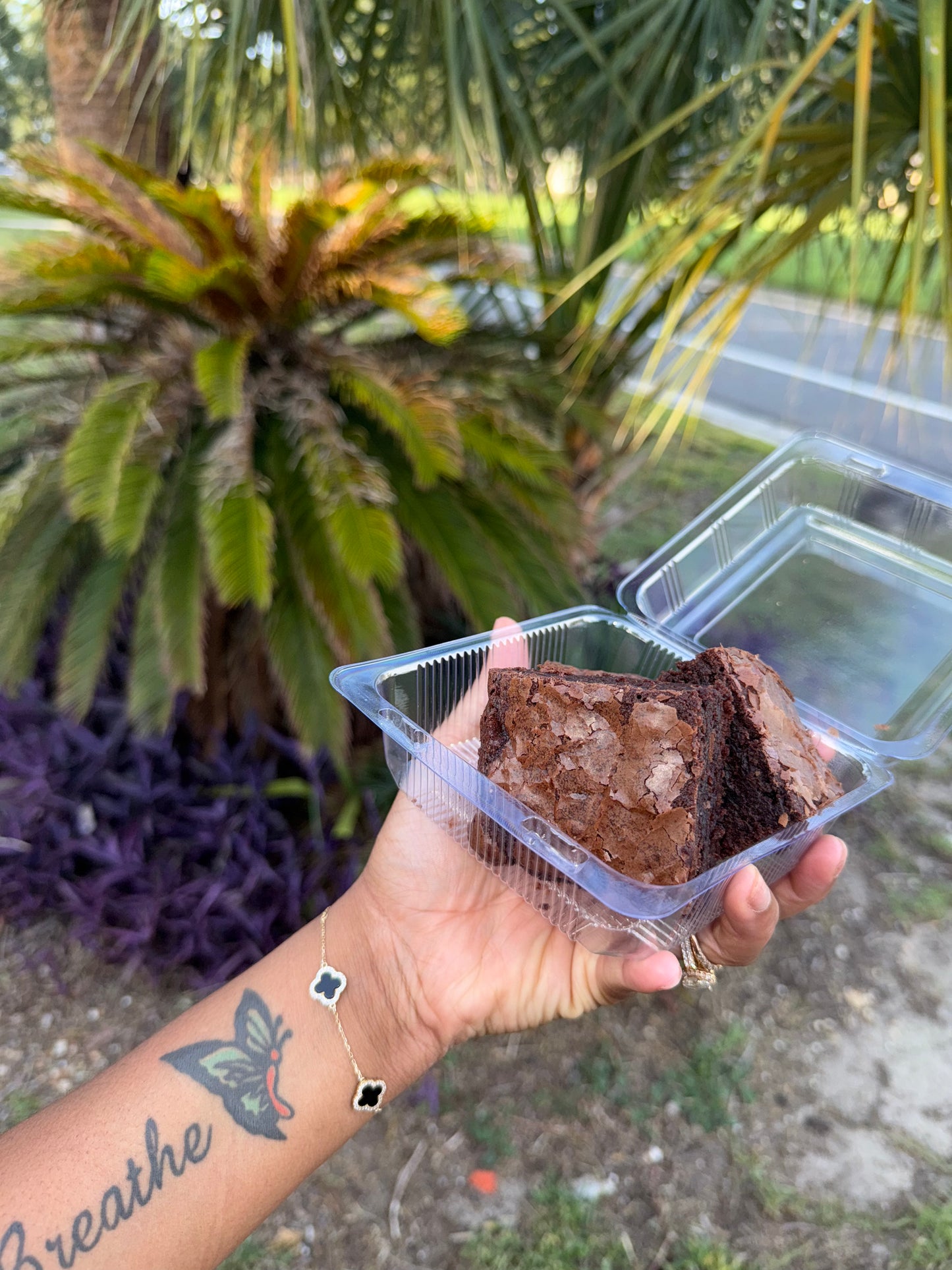 Mini homemade brownies