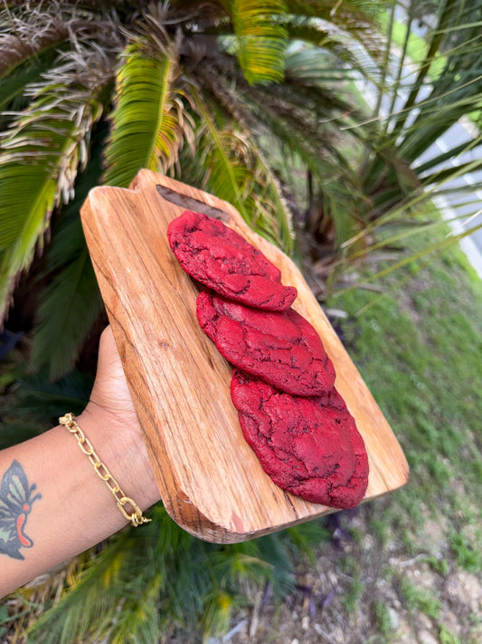 Red velvet chipless cookies