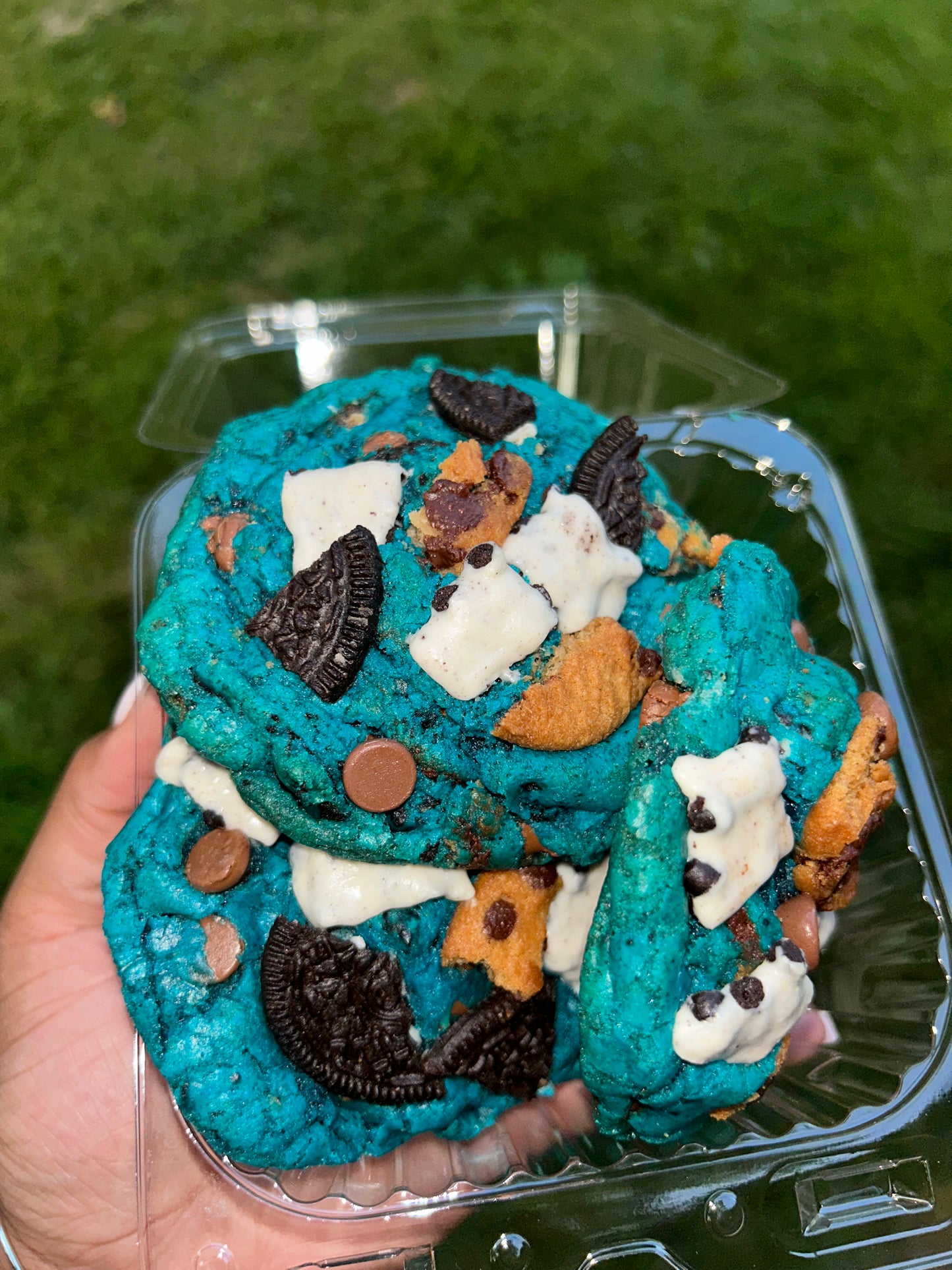 Blue Cookie Monster cookies