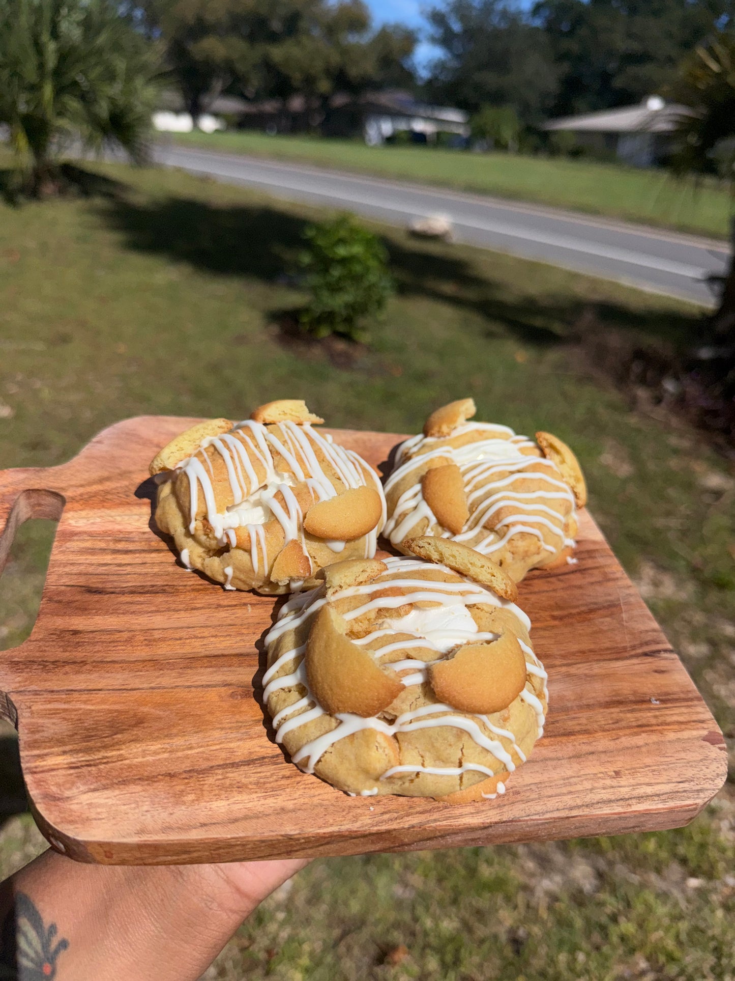 Banana pudding s’mores cookies